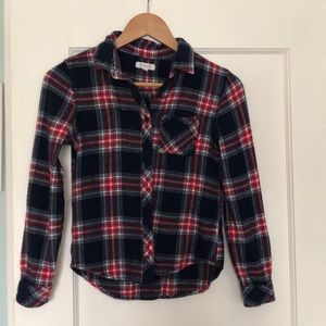 Super soft navy and red flannel